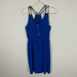 Edge | Blue Racer Back Casual Dress Size Large